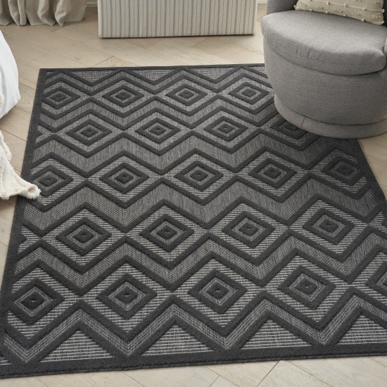 Nourison Versatile NRV01 Area Rug, Charcoal/Black, 4' x 6'