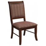 ACME Mahavira Side Chair (Set-2), Fabric & Espresso