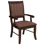 ACME Mahavira Arm Chair (Set-2), Fabric & Espresso