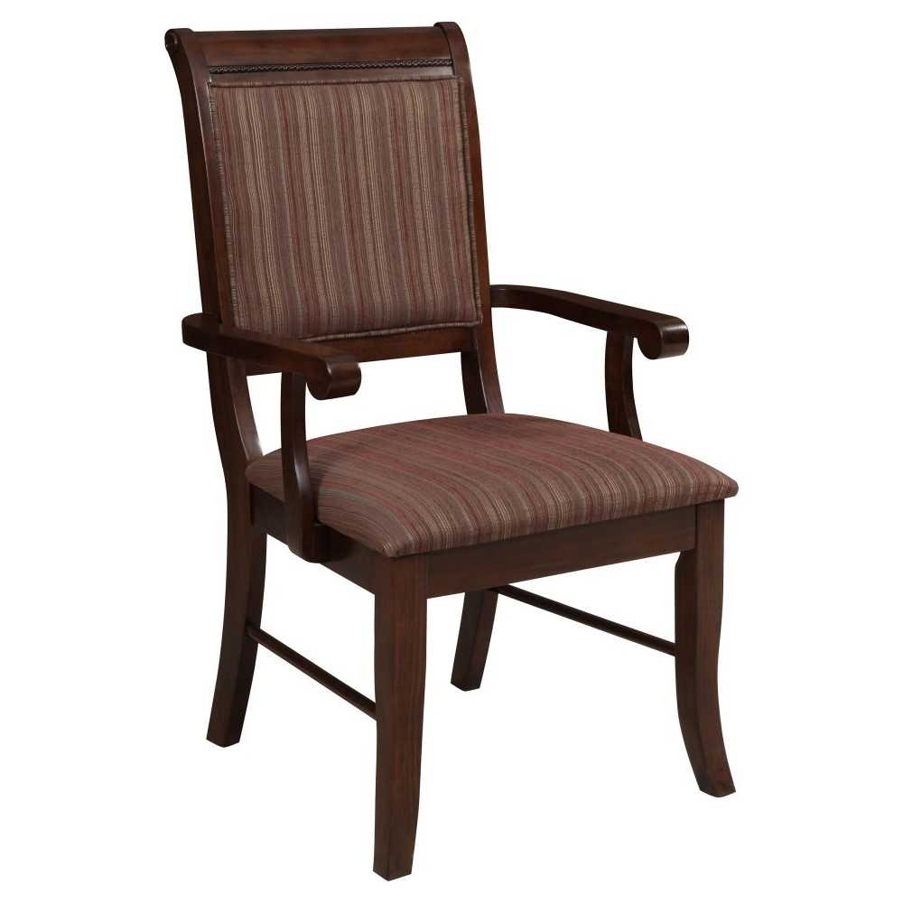 ACME Mahavira Arm Chair (Set-2), Fabric & Espresso ACME Mahavira Arm Chair (Set-2), Fabric & Espresso