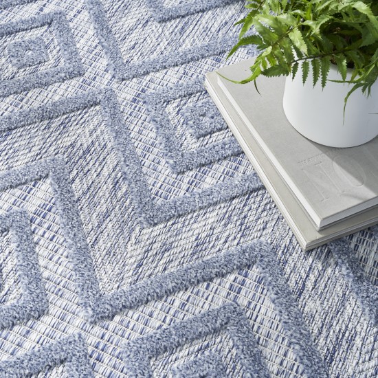 Nourison Versatile NRV01 Area Rug, Denim Blue, 4' x 6'