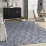 Nourison Versatile NRV01 Area Rug, Denim Blue, 7' x 10'