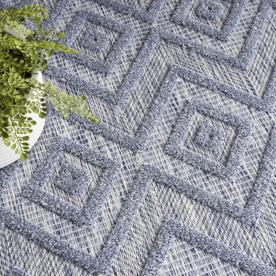 Nourison Versatile NRV01 Area Rug, Denim Blue, 7' x 10'