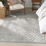 Nourison Versatile NRV01 Area Rug, Silver/Grey, 6' x 9'