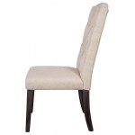 ACME Gerardo Side Chair (Set-2), Beige Linen & Weathered Espresso