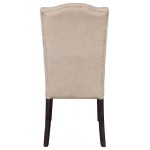 ACME Gerardo Side Chair (Set-2), Beige Linen & Weathered Espresso