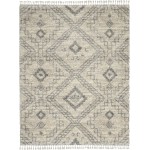 Nourison Oslo Shag OSL02 Area Rug, Ivory/Grey, 7'10" x 10'6"