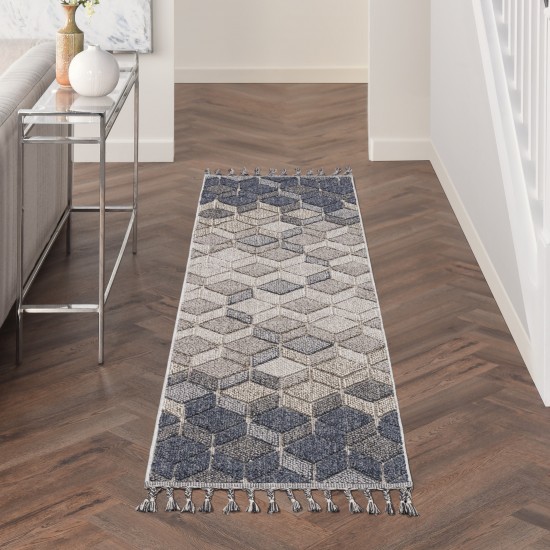 Nourison Paxton PAX02 Runner Rug, Grey/Slate, 2'2" x 8'2"