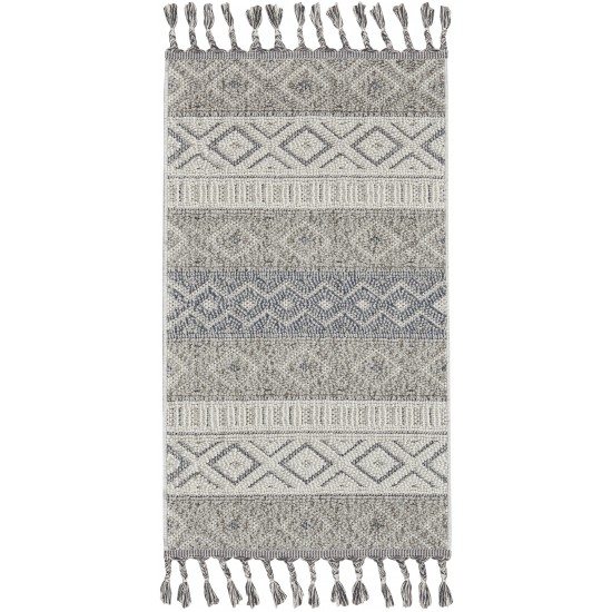 Nourison Paxton PAX03 Area Rug, Ivory/Slate, 2'2" x 4'5"