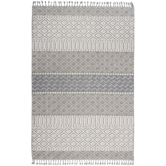 Nourison Paxton PAX03 Area Rug, Ivory/Slate, 4' x 6'2"