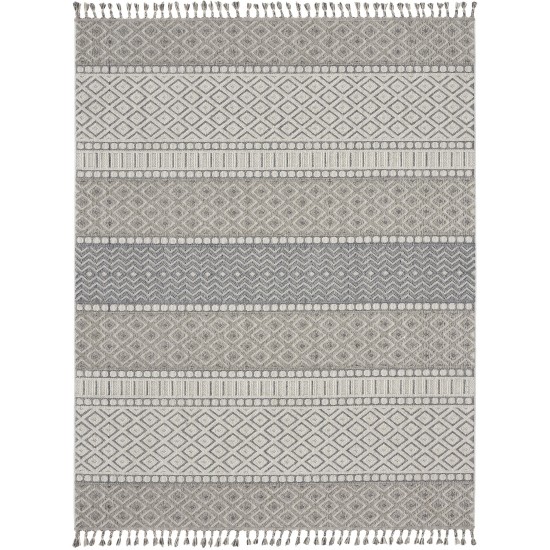 Nourison Paxton PAX03 Area Rug, Ivory/Slate, 7'10" x 10'6"