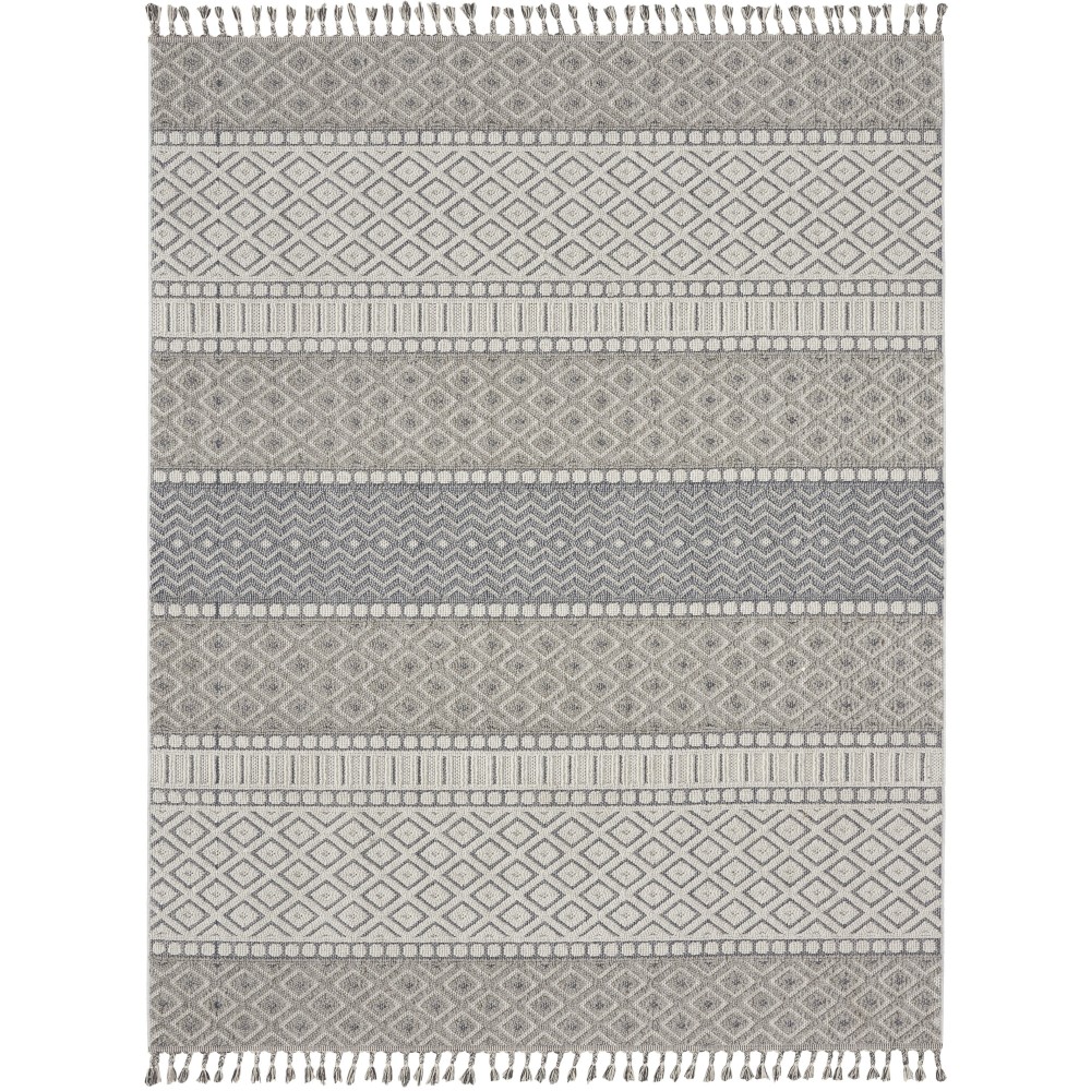 Nourison Paxton PAX03 Area Rug, Ivory/Slate, 7'10" x 10'6"