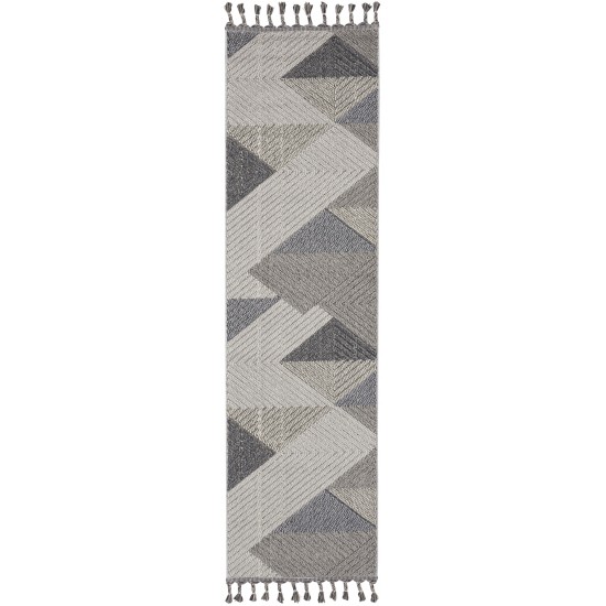 Nourison Paxton PAX04 Runner Rug, Grey/Slate, 2'2" x 8'2"