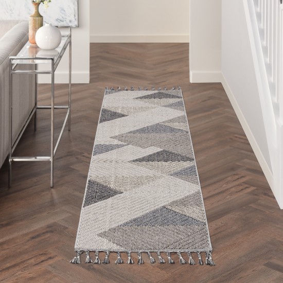 Nourison Paxton PAX04 Runner Rug, Grey/Slate, 2'2" x 8'2"