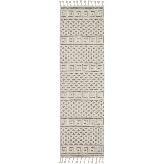 Nourison Paxton PAX05 Runner Rug, Ivory/Grey, 2'2" x 8'2"