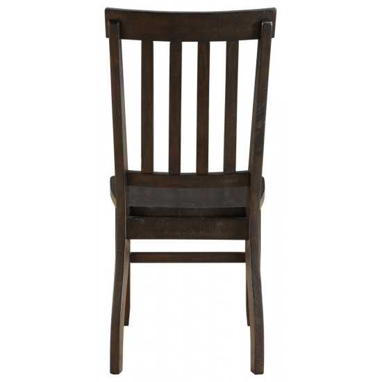 ACME Maisha Side Chair (Set-2), Rustic Walnut