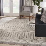 Nourison Paxton PAX05 Area Rug, Ivory/Grey, 9' x 12'2"