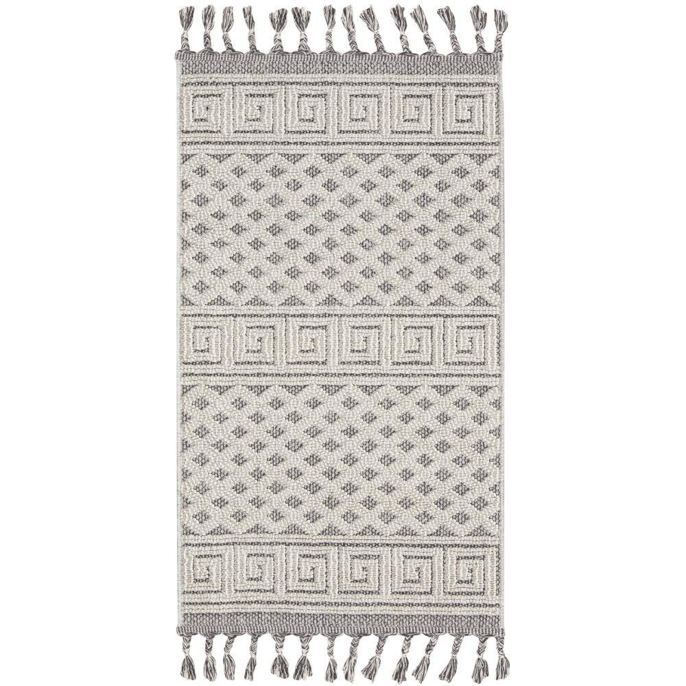Nourison Paxton PAX05 Area Rug, Ivory/Slate, 2'2" x 4'5"