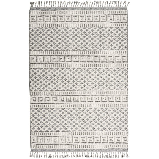 Nourison Paxton PAX05 Area Rug, Ivory/Slate, 4' x 6'2"