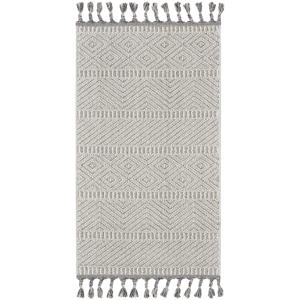 Nourison Paxton PAX06 Area Rug, Grey/Ivory, 2'2" x 4'5"