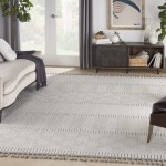 Nourison Paxton PAX06 Area Rug, Grey/Ivory, 9' x 12'2"