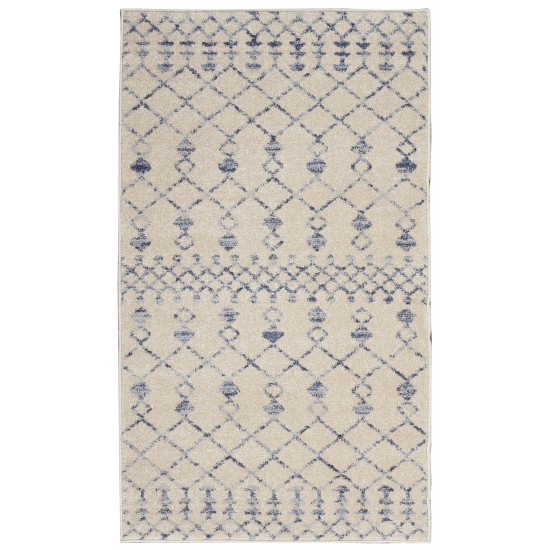 Nourison Palermo PMR03 Area Rug, Beige/Blue, 2'2" x 3'9"