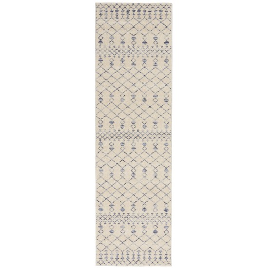 Nourison Palermo PMR03 Runner Rug, Beige/Blue, 2'2" x 7'6"