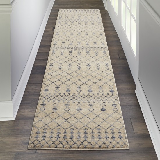 Nourison Palermo PMR03 Runner Rug, Beige/Blue, 2'2" x 7'6"