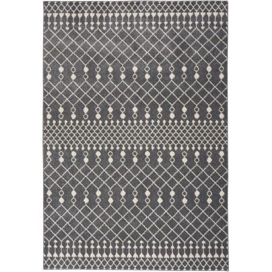 Nourison Palermo PMR03 Area Rug, Charcoal/Ivory, 4' x 6'