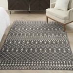 Nourison Palermo PMR03 Area Rug, Charcoal/Ivory, 5'3" x 7'3"