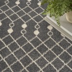 Nourison Palermo PMR03 Area Rug, Charcoal/Ivory, 5'3" x 7'3"