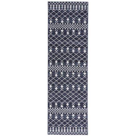 Nourison Palermo PMR03 Runner Rug, Navy/Grey, 2'3" x 10'