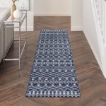 Nourison Palermo PMR03 Runner Rug, Navy/Grey, 2'3" x 10'