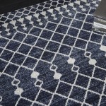 Nourison Palermo PMR03 Area Rug, Navy/Grey, 5'3" x 7'3"