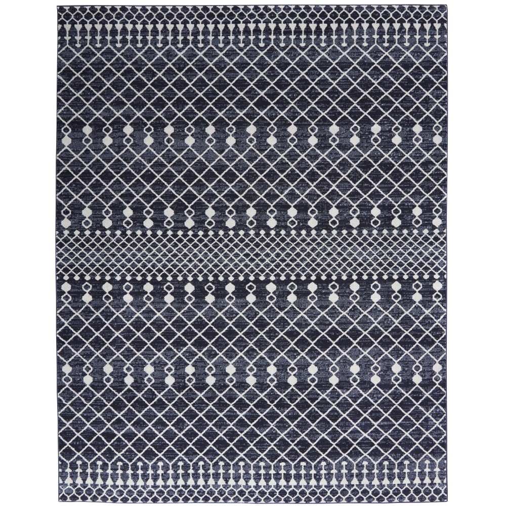 Nourison Palermo PMR03 Area Rug, Navy/Grey, 8' x 10'