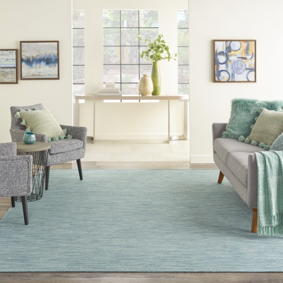 Nourison Positano POS01 Area Rug, Aqua, 10' x 14'