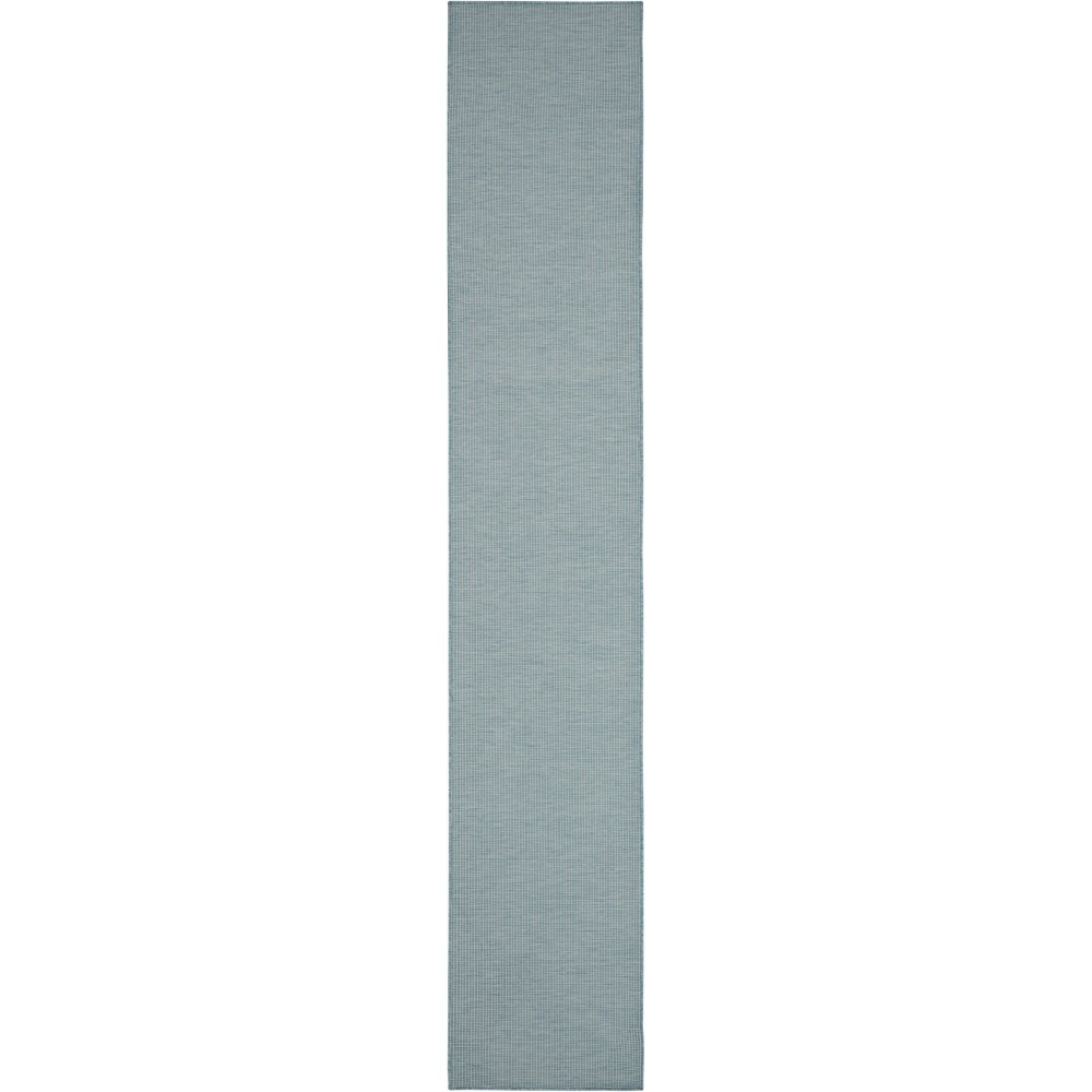 Nourison Positano POS01 Runner Rug, Aqua, 2'2" x 10'