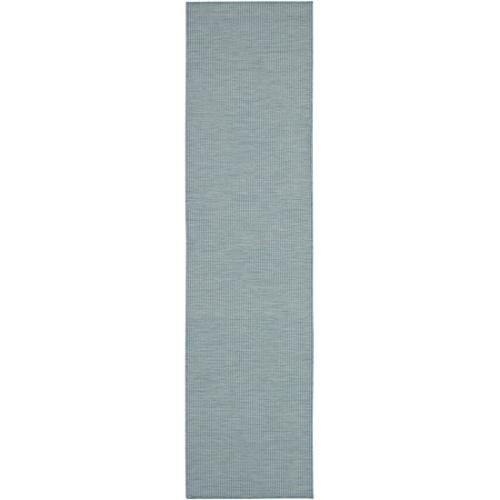 Nourison Positano POS01 Runner Rug, Aqua, 2'2" x 8'