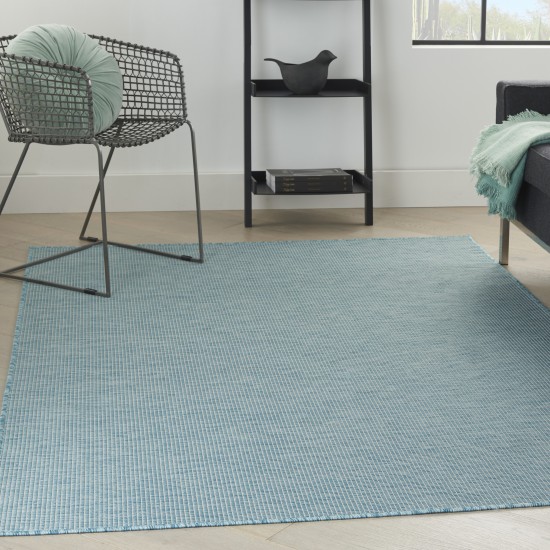 Nourison Positano POS01 Area Rug, Aqua, 4' x 6'