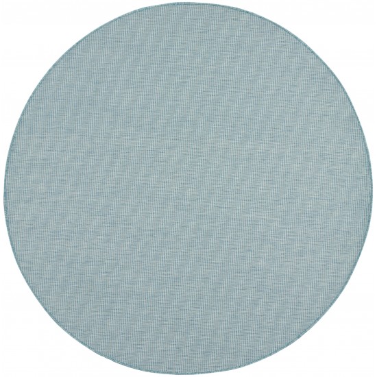 Nourison Positano POS01 Area Rug, Aqua, 6' x Round