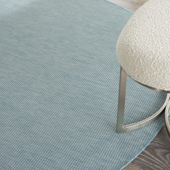 Nourison Positano POS01 Area Rug, Aqua, 6' x Round