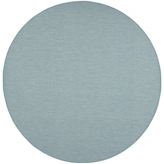 Nourison Positano POS01 Area Rug, Aqua, 8' x Round