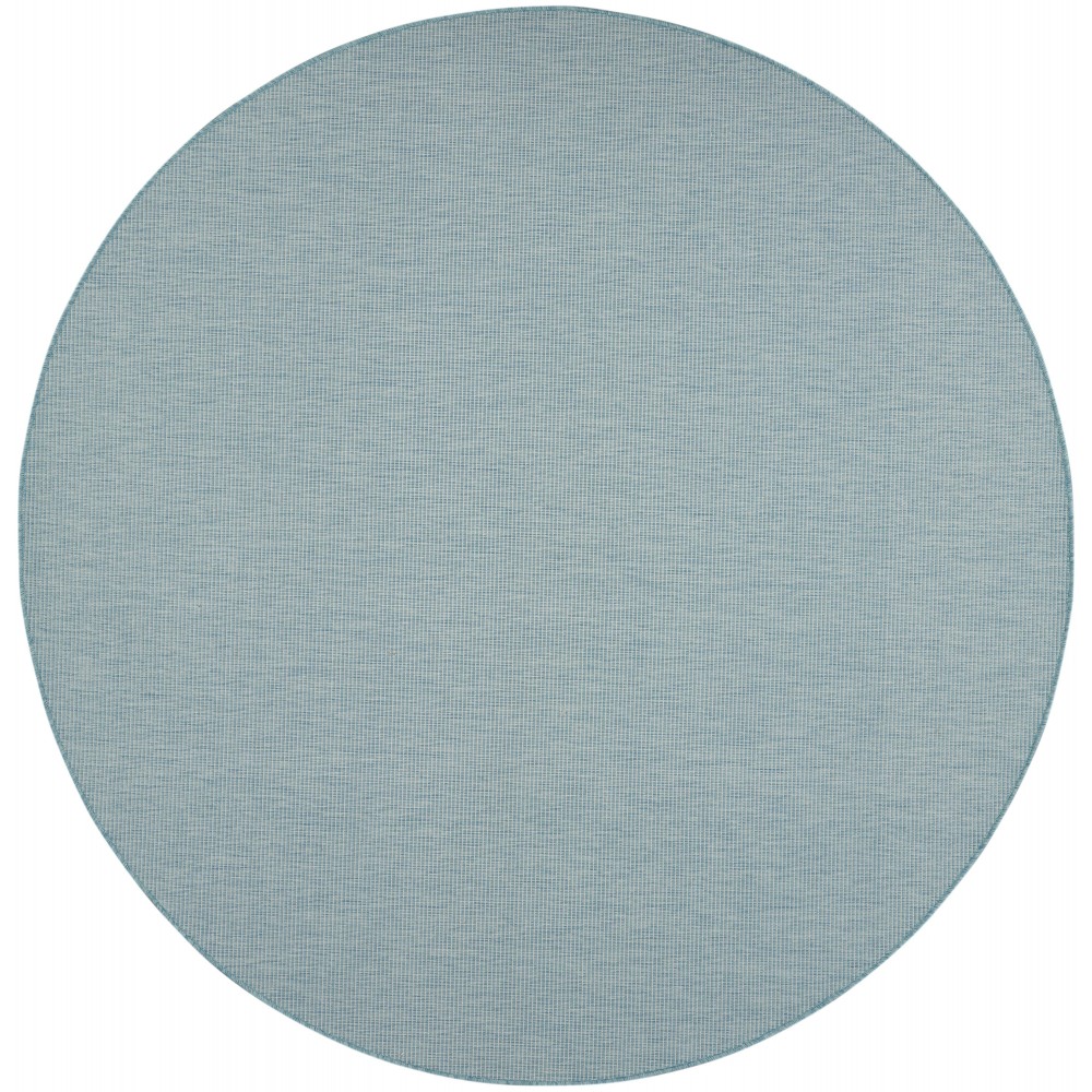 Nourison Positano POS01 Area Rug, Aqua, 8' x Round