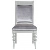 ACME Maverick Side Chair (Set-2), Fabric & Platinum (2Pc/1Ctn)