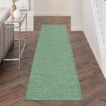 Nourison Positano POS01 Runner Rug, Blue/Green, 2'2" x 12'