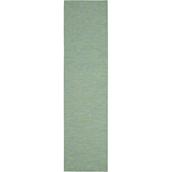 Nourison Positano POS01 Runner Rug, Blue/Green, 2'2" x 8'