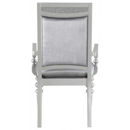 ACME Maverick Arm Chair (Set-2), Fabric & Platinum (2Pc/1Ctn)