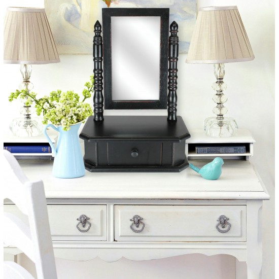 Traditional Table Mirror With Drawer