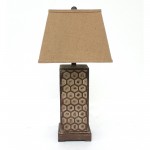 Industrial Table Lamp With Honeycombed Metal Base