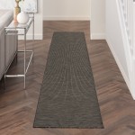 Nourison Positano POS01 Runner Rug, Charcoal, 2'2" x 10'